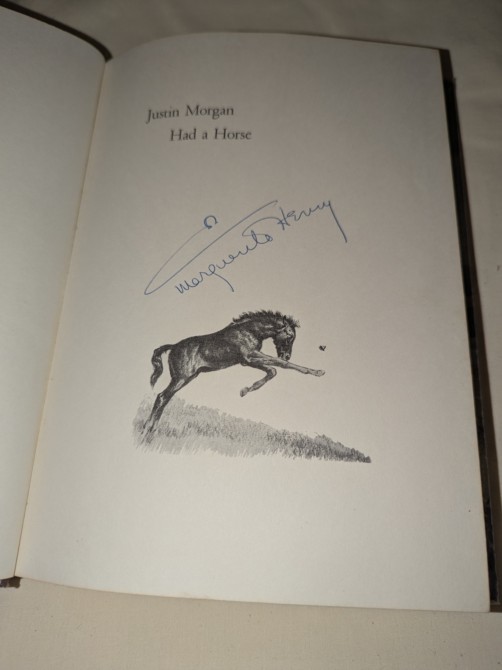 Marguerite Henry SIGNED Justin Morgan Had a Horse 1954 1st McNally Pr DJ - Picture 3 of 9
